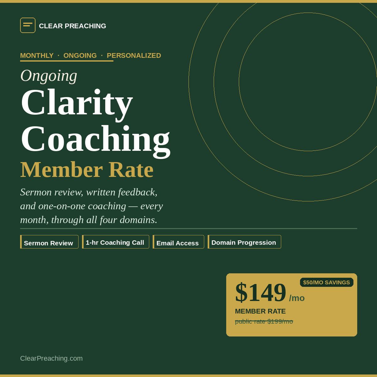 Ongoing Coaching (Monthly) (Member Rate)