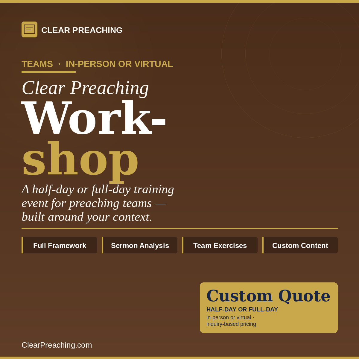 Clarity Workshop (Member Rate)