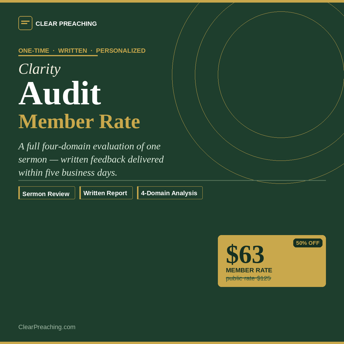 The Clarity Audit (Member Rate)