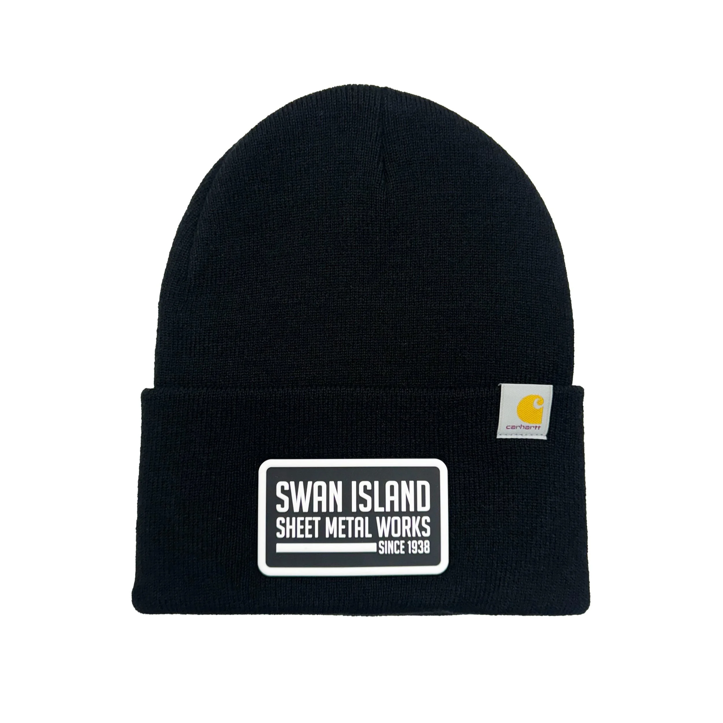 silicone patch carhartt beanie