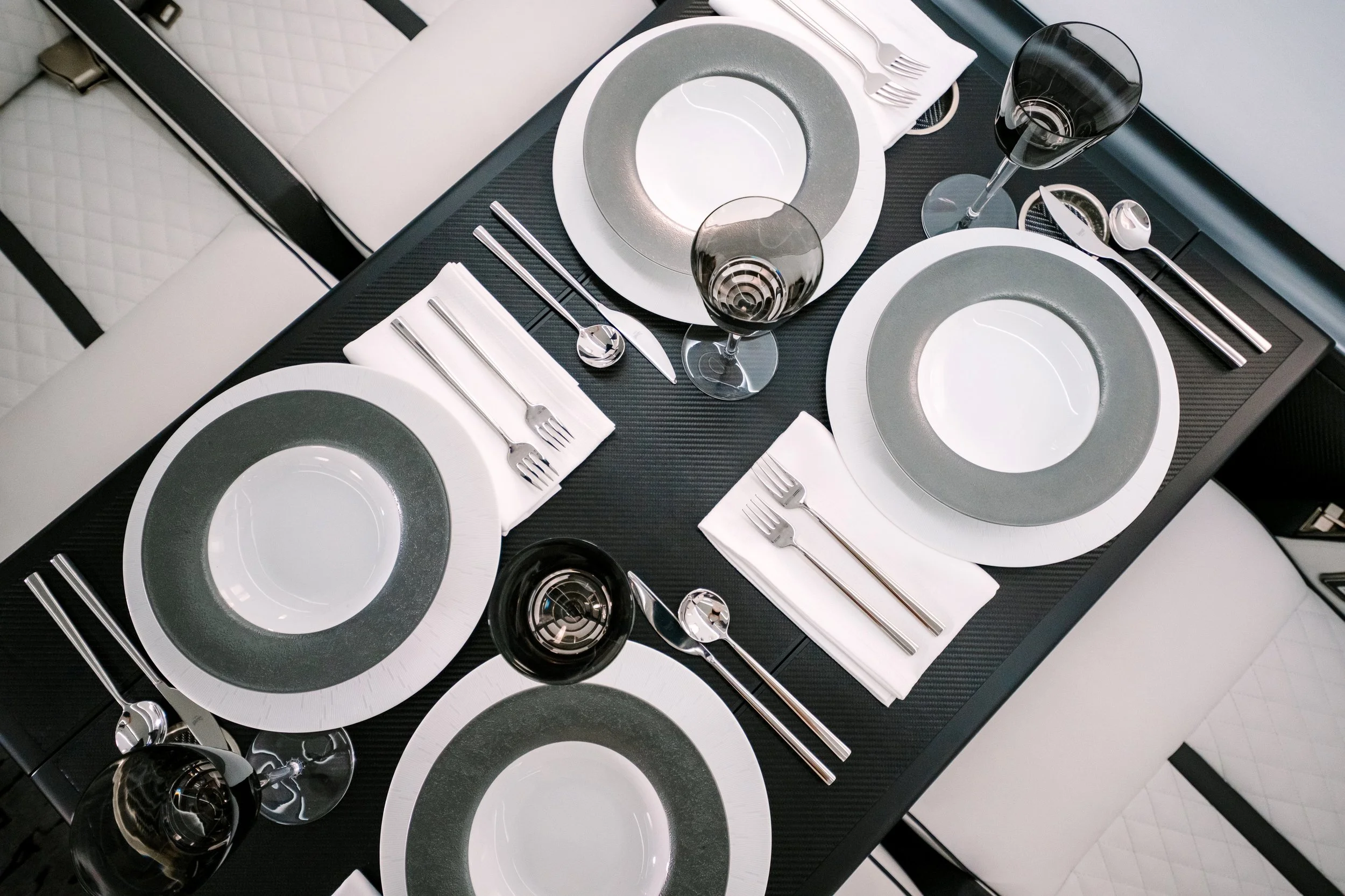 Private jet dining CCF by Katharine Leonard