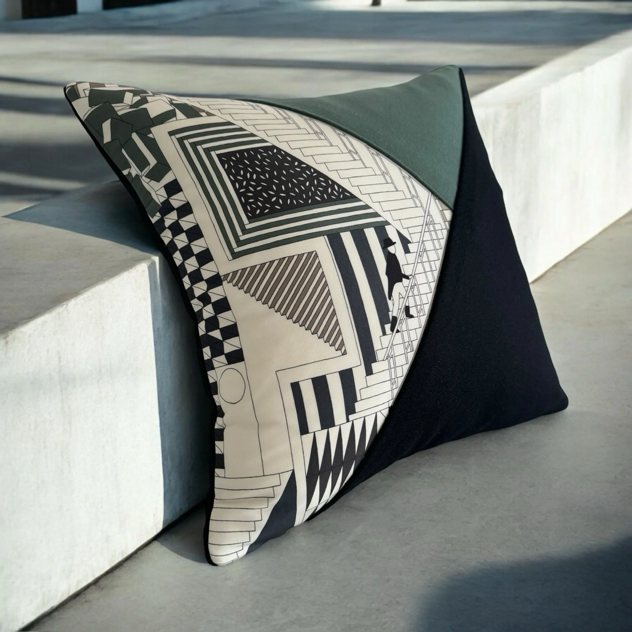 Bespoke pillow design with luxury textiles by Katharine Leonard