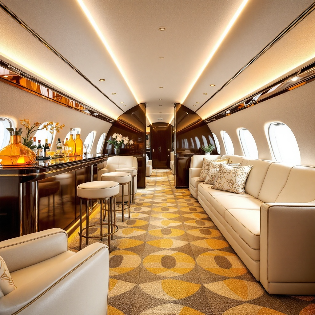 Private jet design by Katharine Leonard
