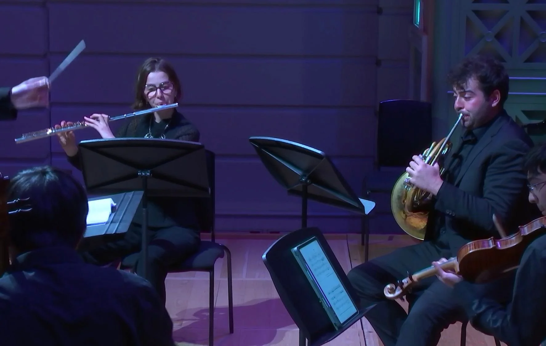 Mia Davison playing flute