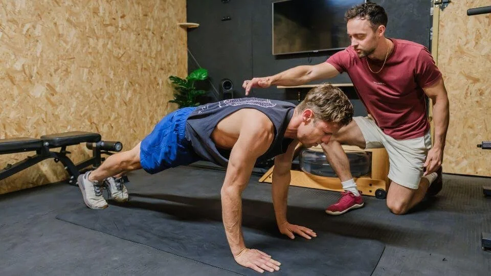 Personal Trainer in Hove helping client get stronger and fitter