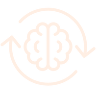 Brain icon with recycling arrows