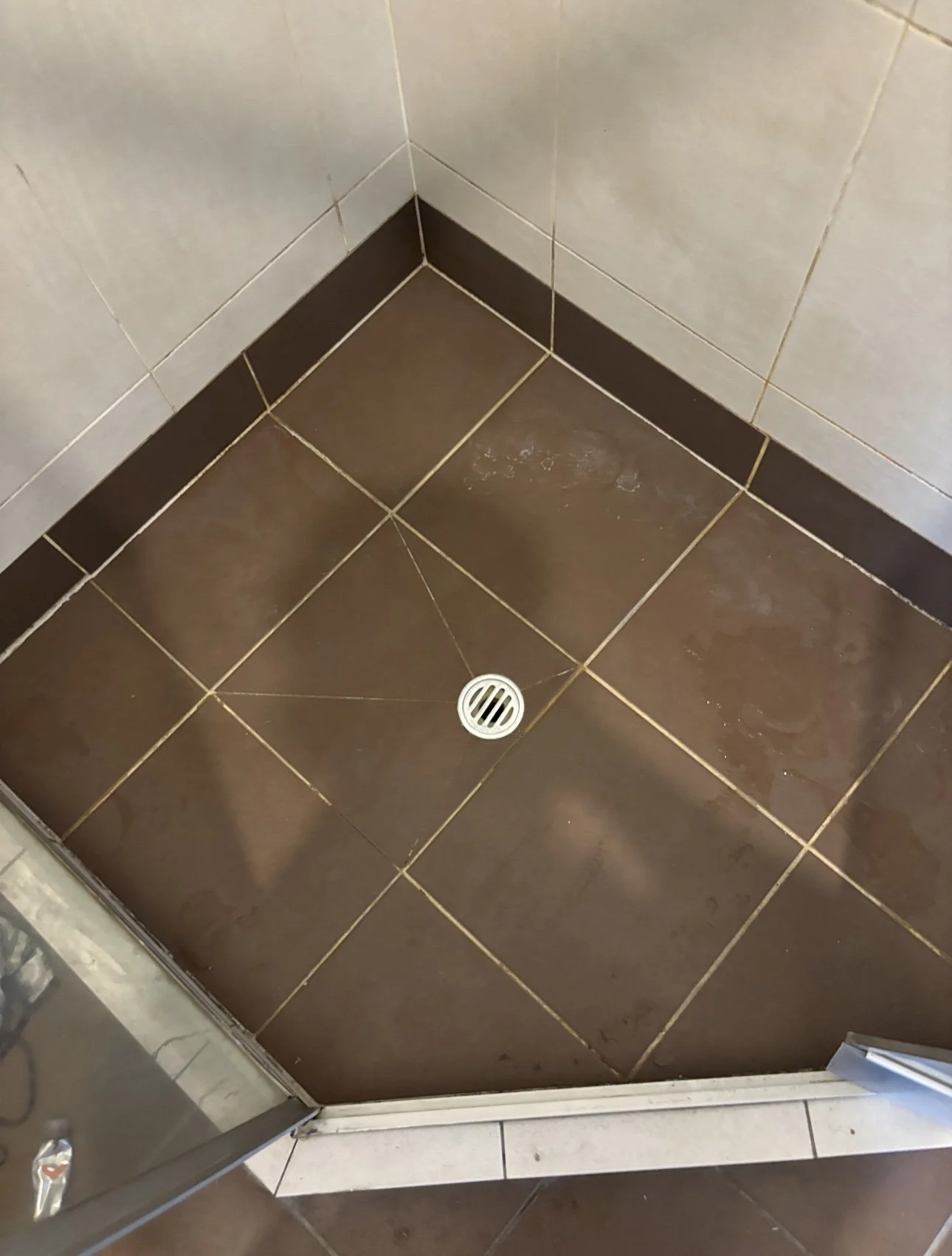 Shower Re-Grout Before