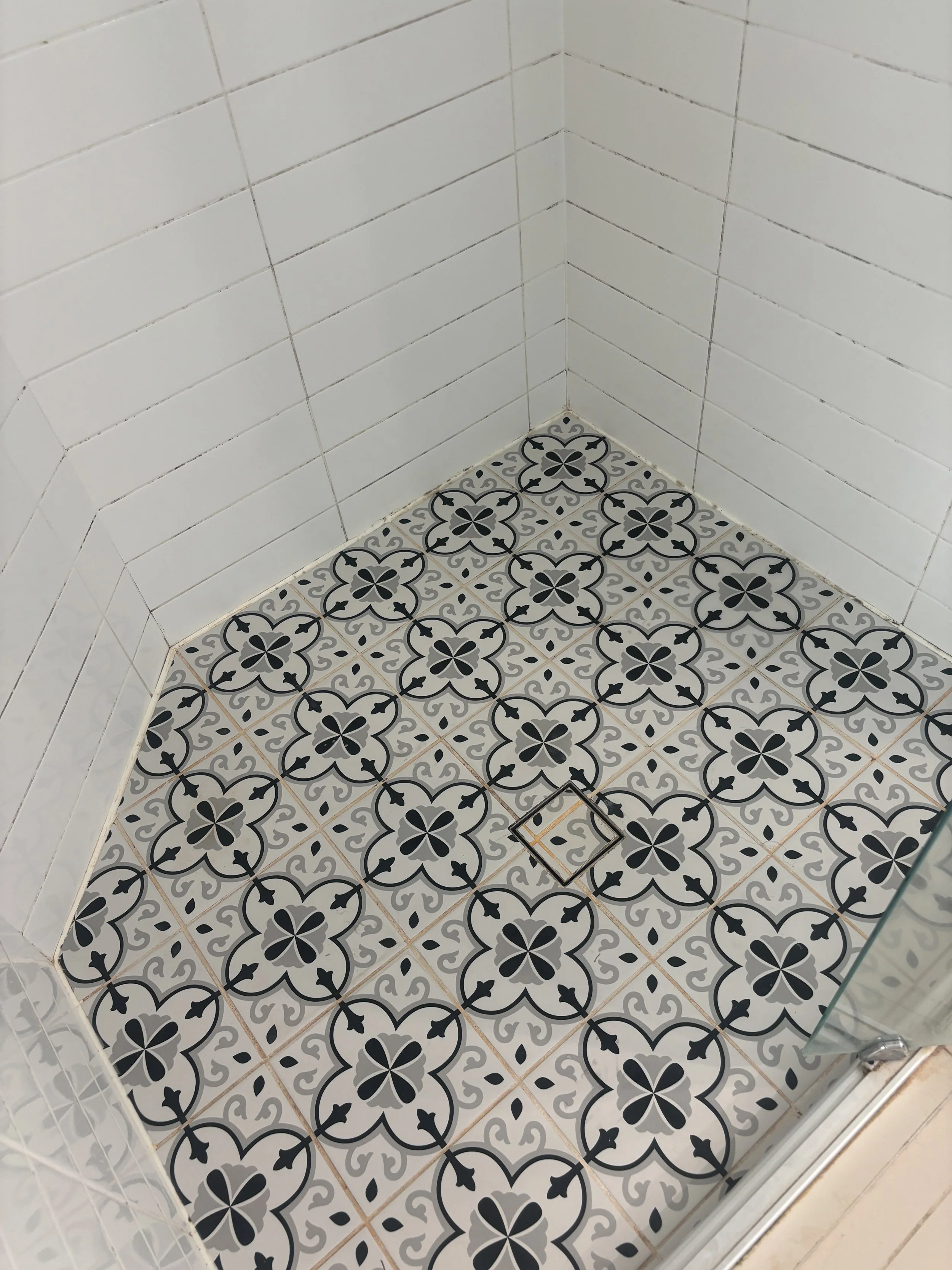 Shower Re-Grout Before