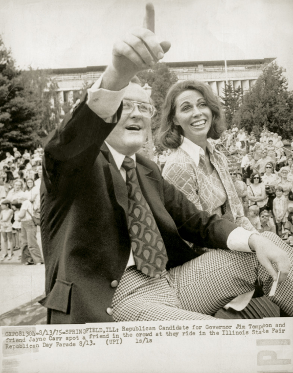 1975 Governor Thompson and future First Lady at parade