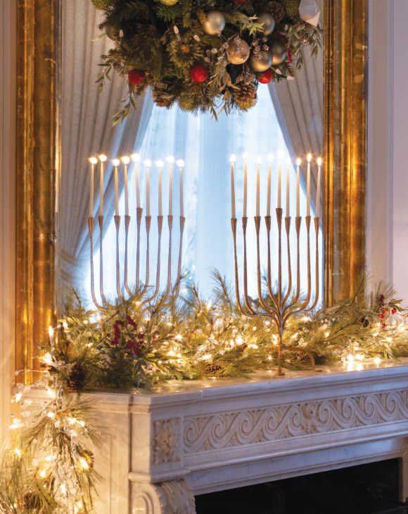 Menorah on the Mantle.png