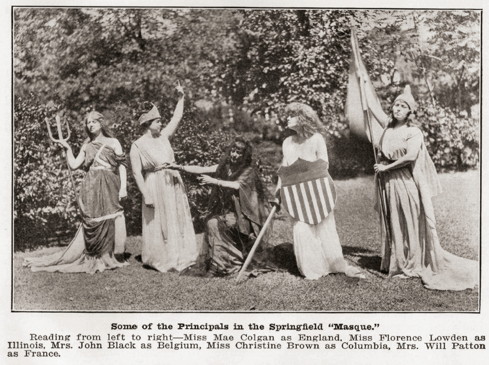 1918 Illinois Centennial Celebration on the lawn of the Mansion 
 Lowden Administration