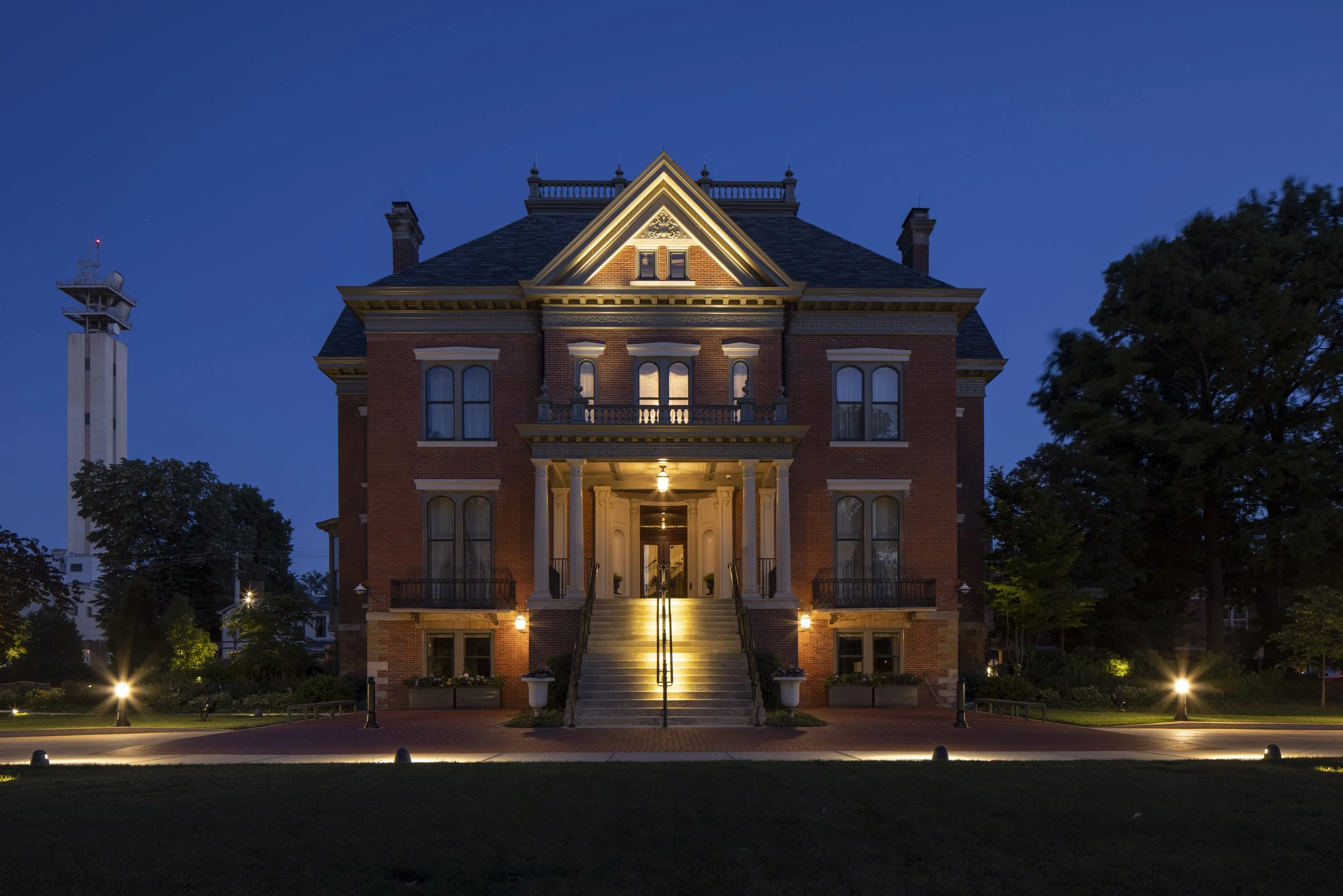 Mansion at night