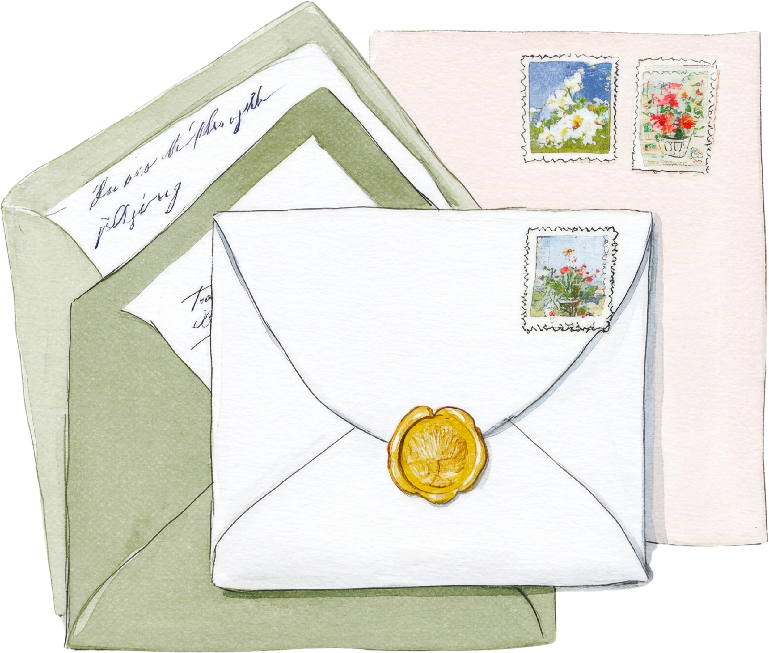 Custom Watercolor Stationery