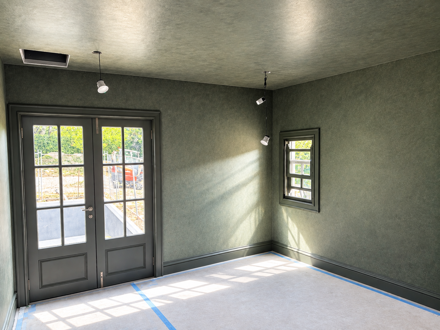 Textured coating, feature walls, French wash