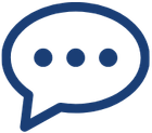 Speech bubble icon with three dots inside