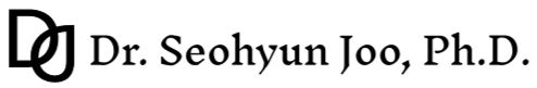 Logo featuring the initials 'D' and 'J', with the text 'Dr. Seohyun Joo, Ph.D.' below it. A minimalist design representing modern psychodynamic therapy. 주서현 박사의 이니셜 'D'와 'J'를 결합한 로고. 하단에 'Dr. Seohyun Joo, Ph.D.' 문구가 있으며, 현대적인 정신역동 심리치료의 전문성을 상징하는 미니멀
