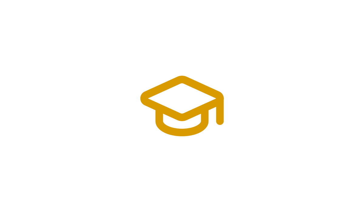 Gold graduation cap icon representing education planning