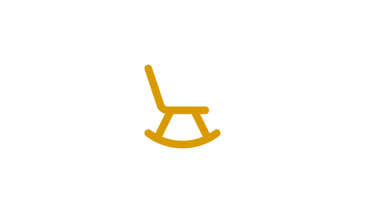 Gold rocking chair icon representing retirement income planning