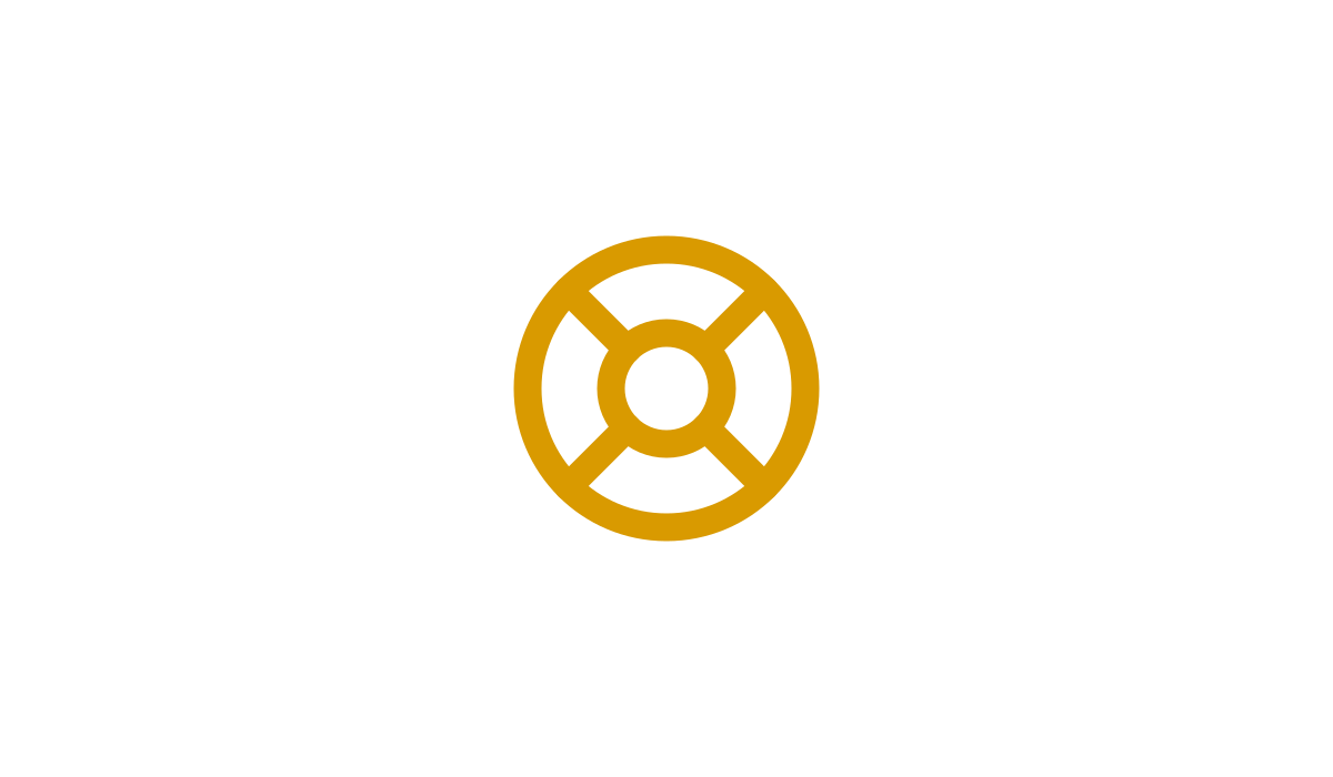 Gold lifebuoy icon representing ongoing insurance support