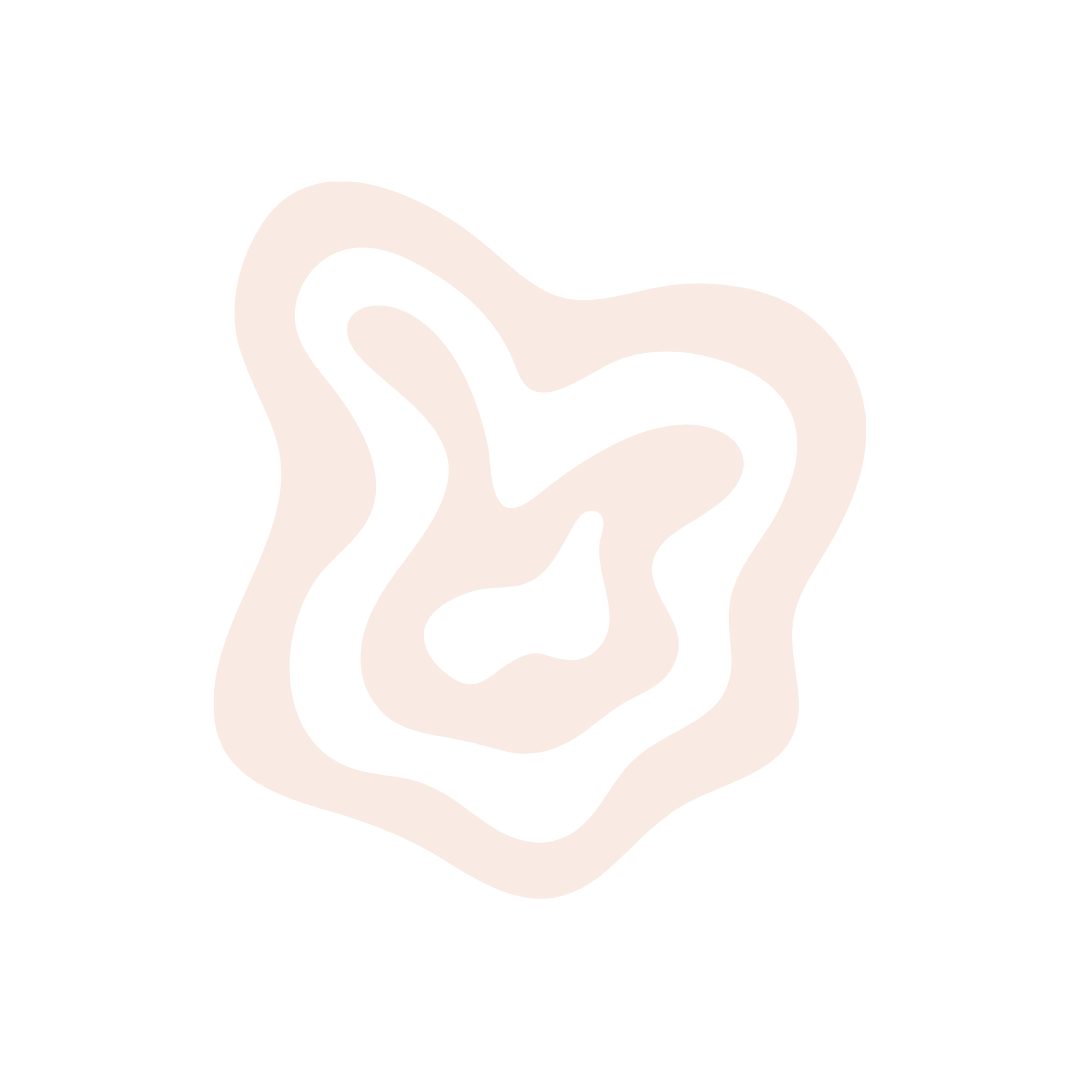 Abstract black and beige swirling pattern resembling a maze or stylized face.