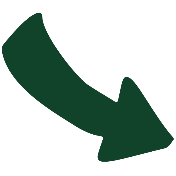 A large green downward arrow pointing to the lower right.