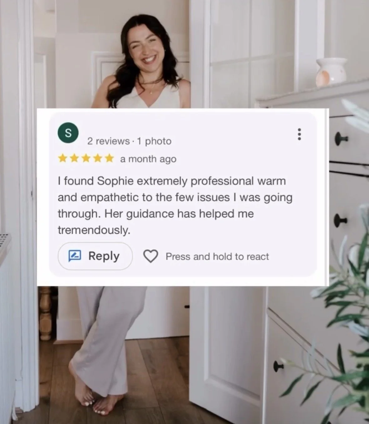 online therapy review describing support with anxiety and emotional overwhelm