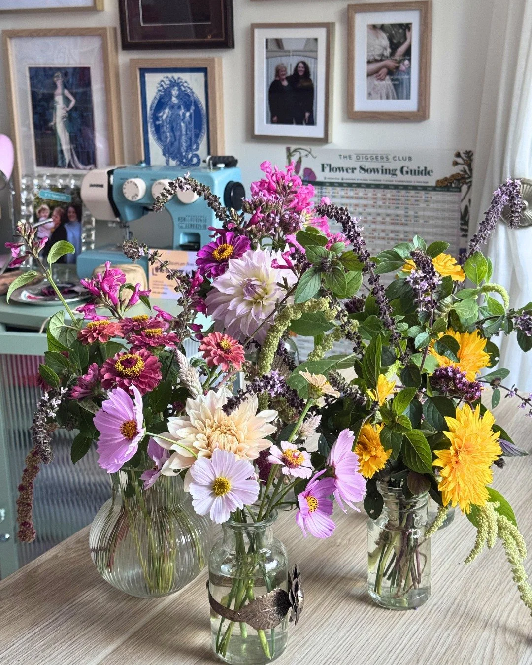 Baby shower slow flowers, cut fresh when they were needed and grown from seed here in Kingsville.

Flowers show love on any day, not just Valentine's Day. That has always been the point of this garden. There is something beautiful about marking the a