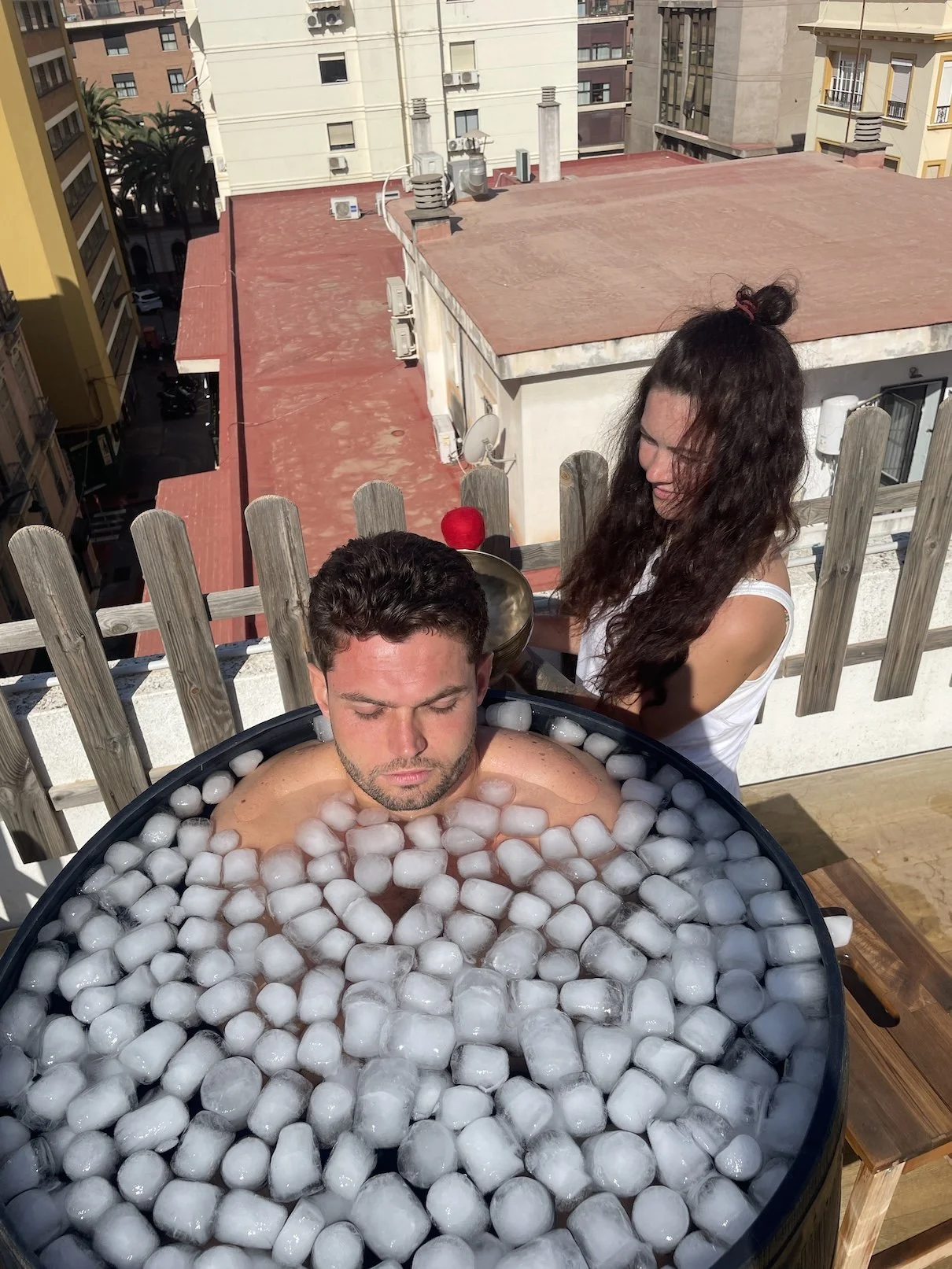 Top view of a bowl accompanying the ice bath.JPG