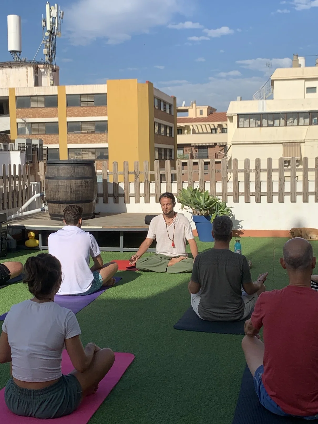 Zen smiles at Rooftop Yoga.JPG