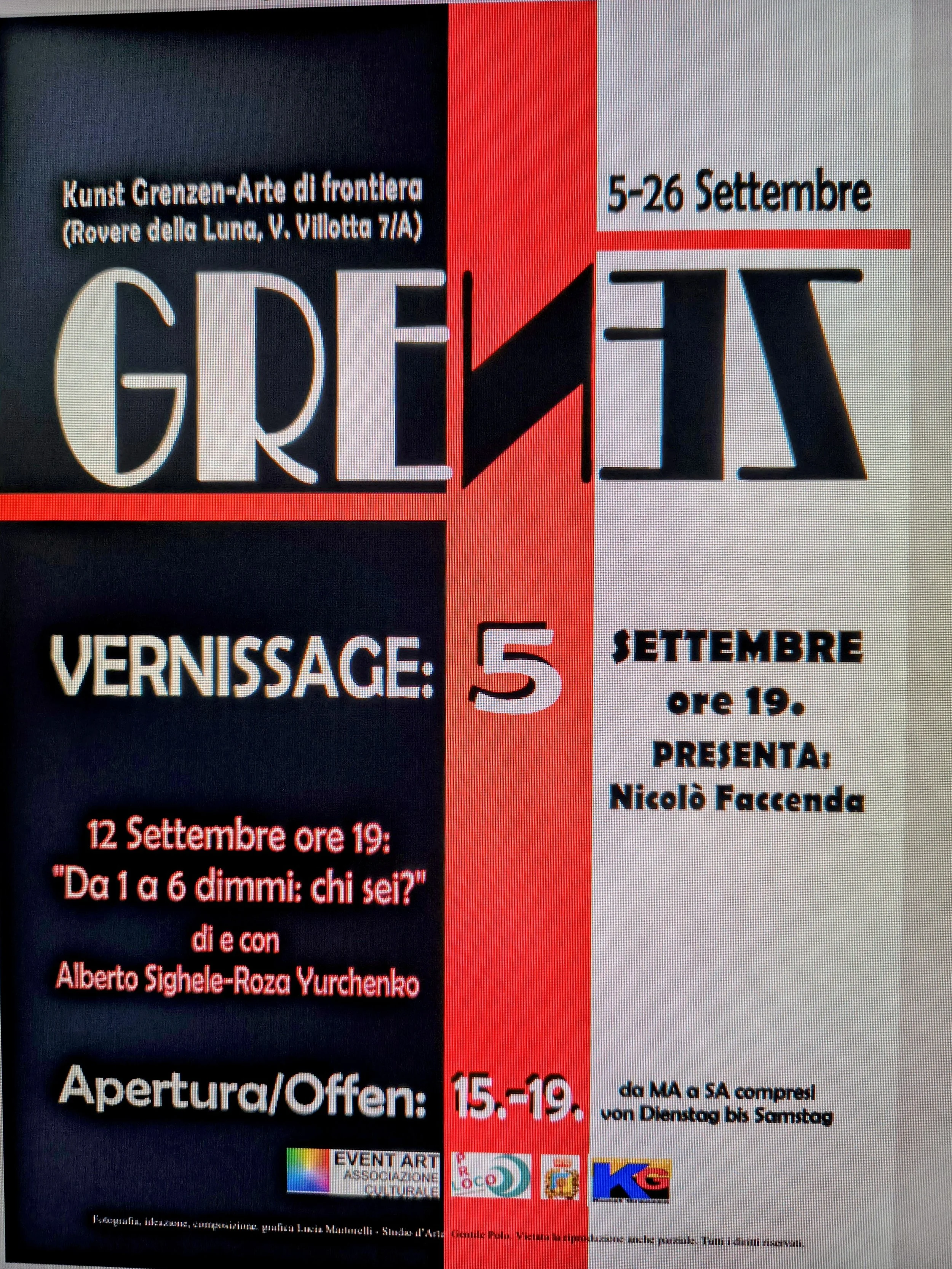 Mostra collettiva presso l'associazione culturale KUNST GRENZEN, Roverè della Luna, Trento, maggio 2020.