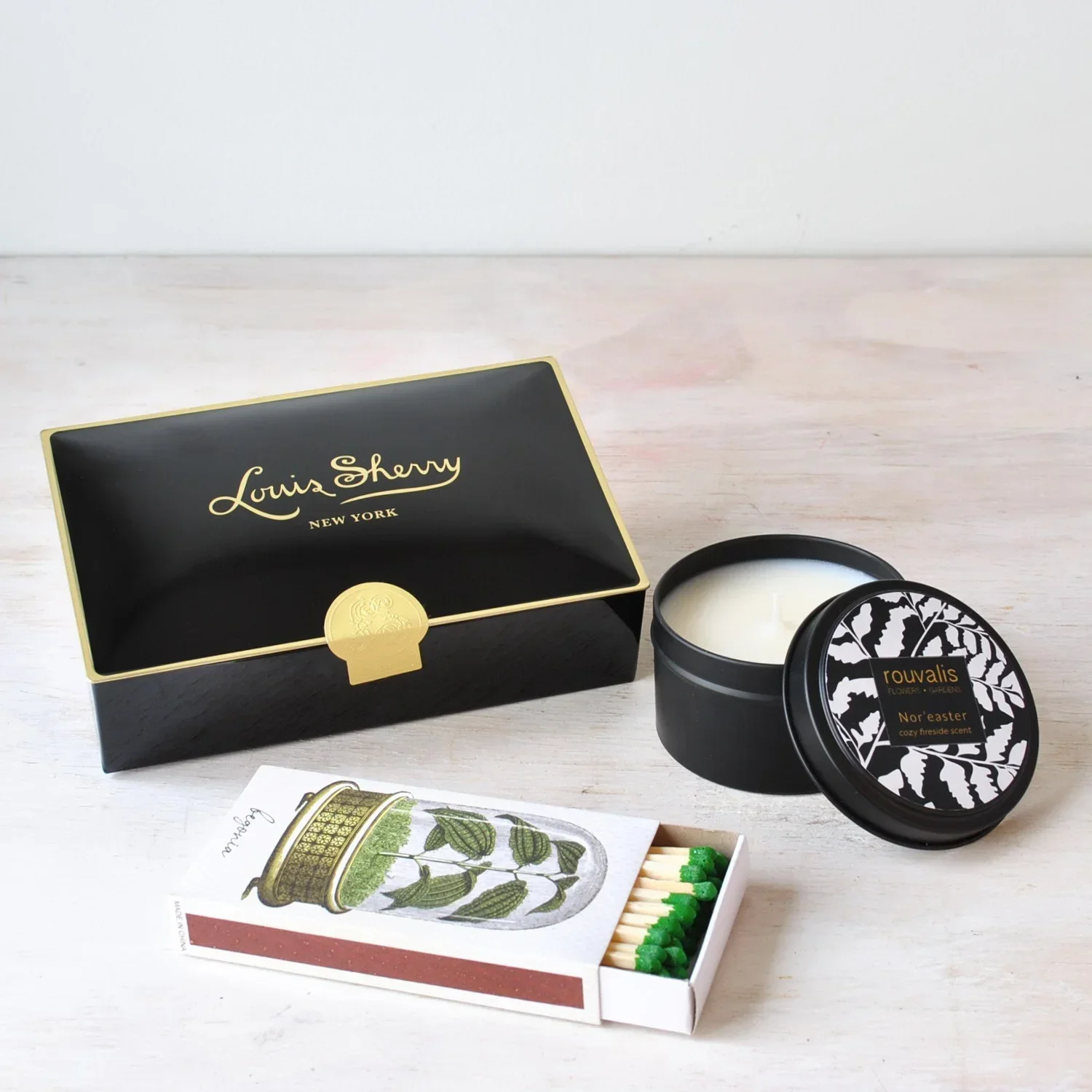 Chocolate + Candle Gift Set - Black Box