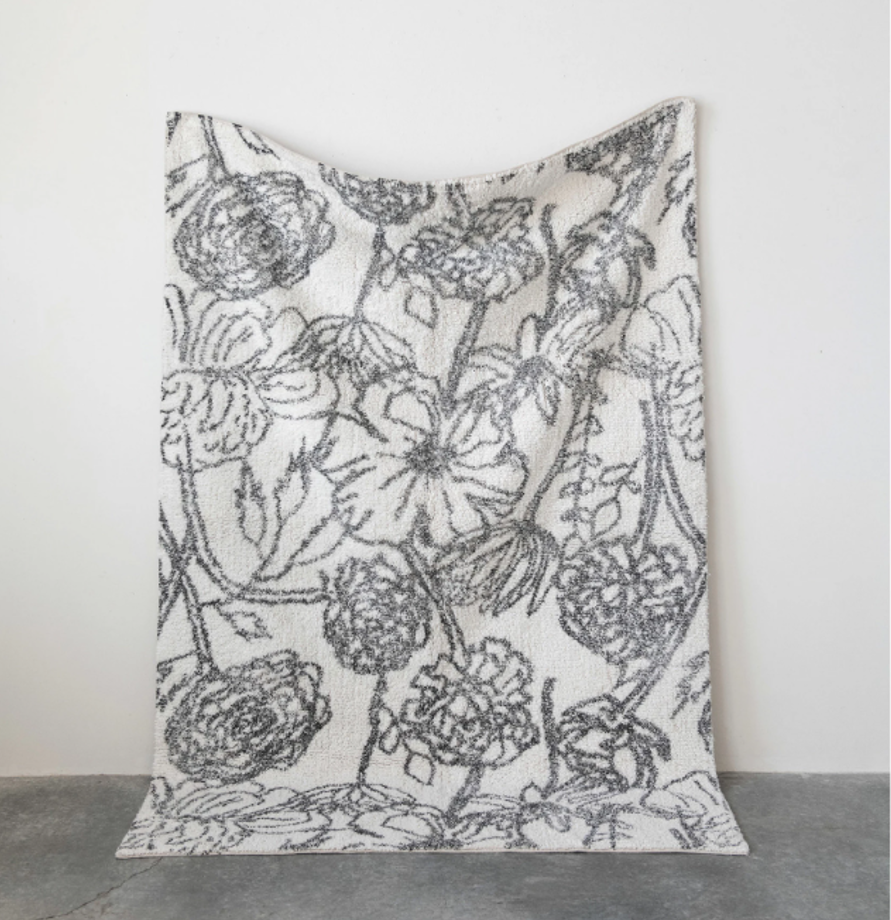 Black & White Cotton Tufted Rug