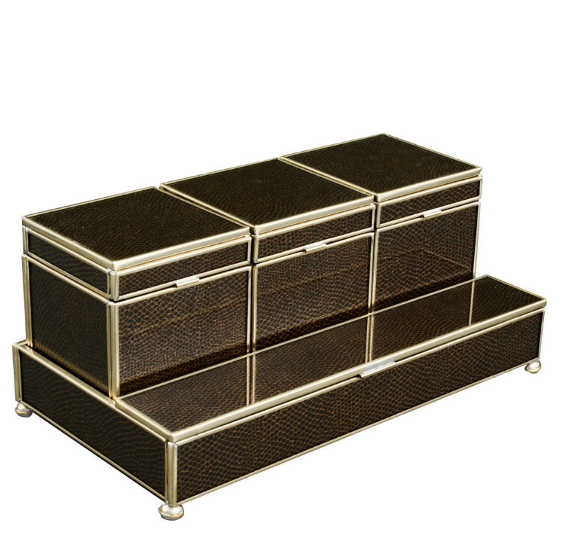 Brown Box Vanity Set