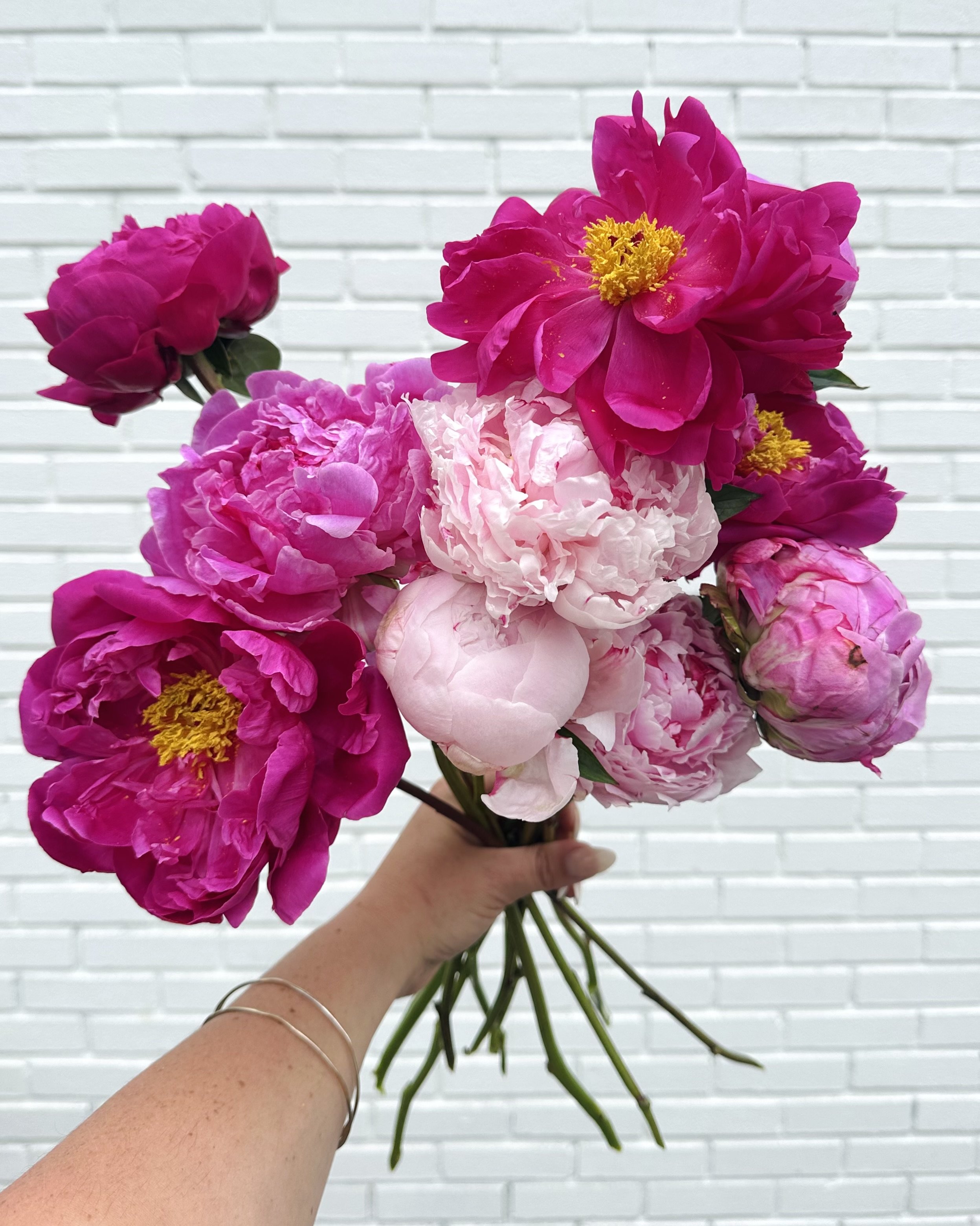 peony handtied bouquet