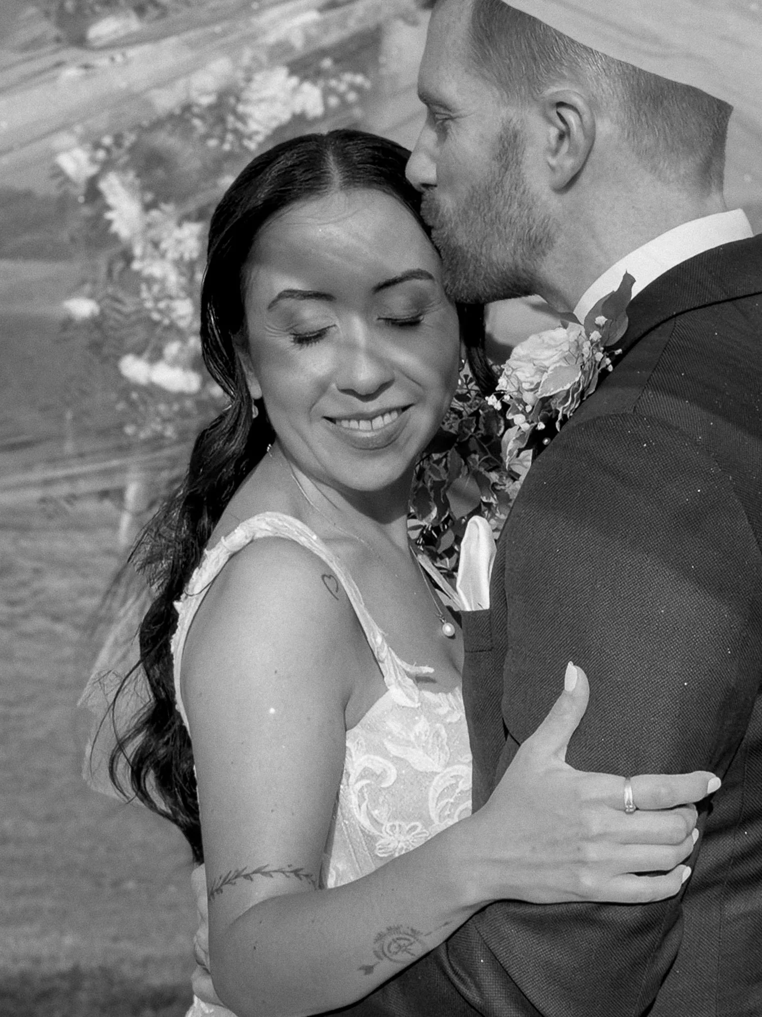 bride and groom on wedding day in yarra valley shot by content creator