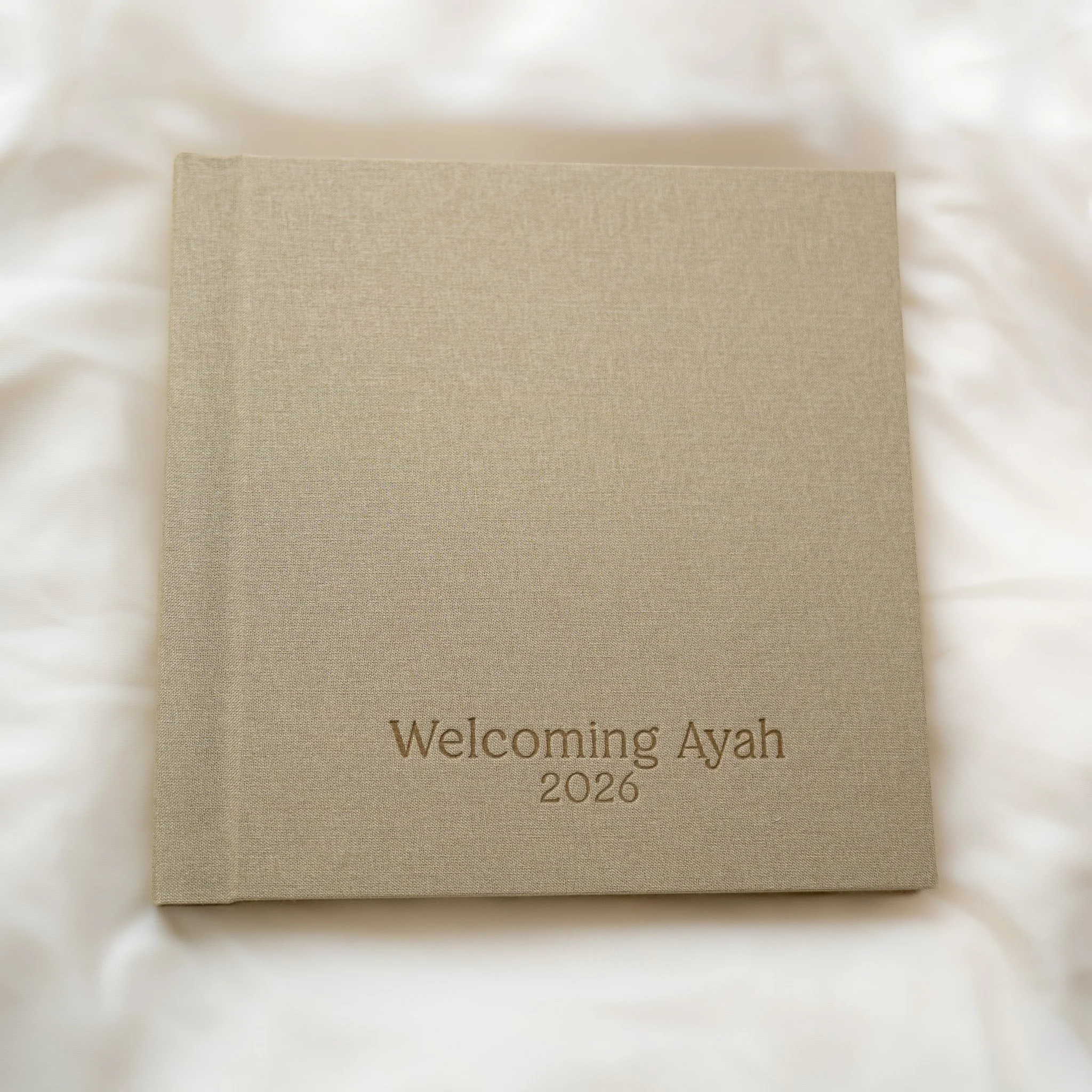 luxury photo album of houston in-home newborn photographer