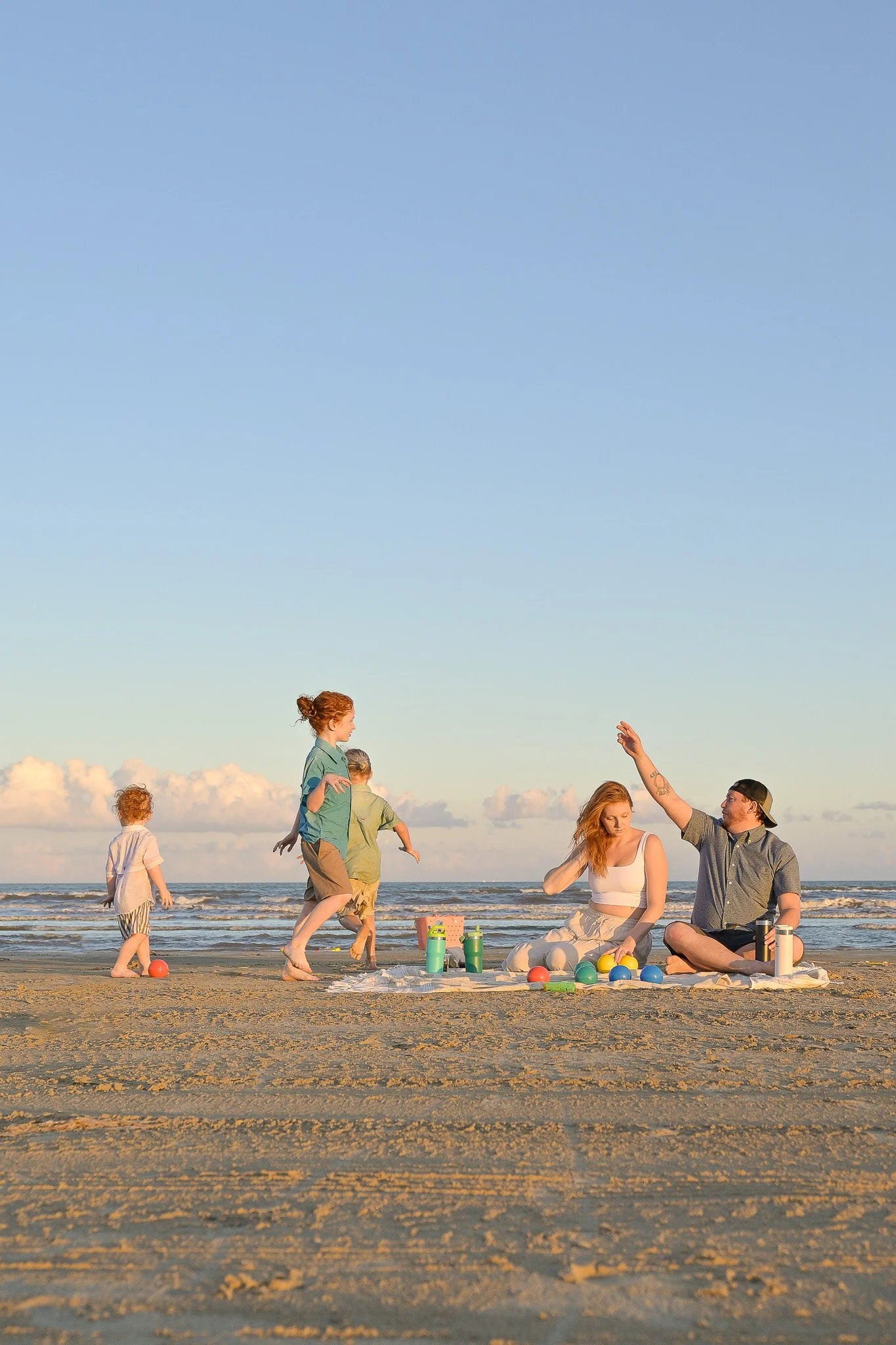 lifestyle family beach sunset galveston