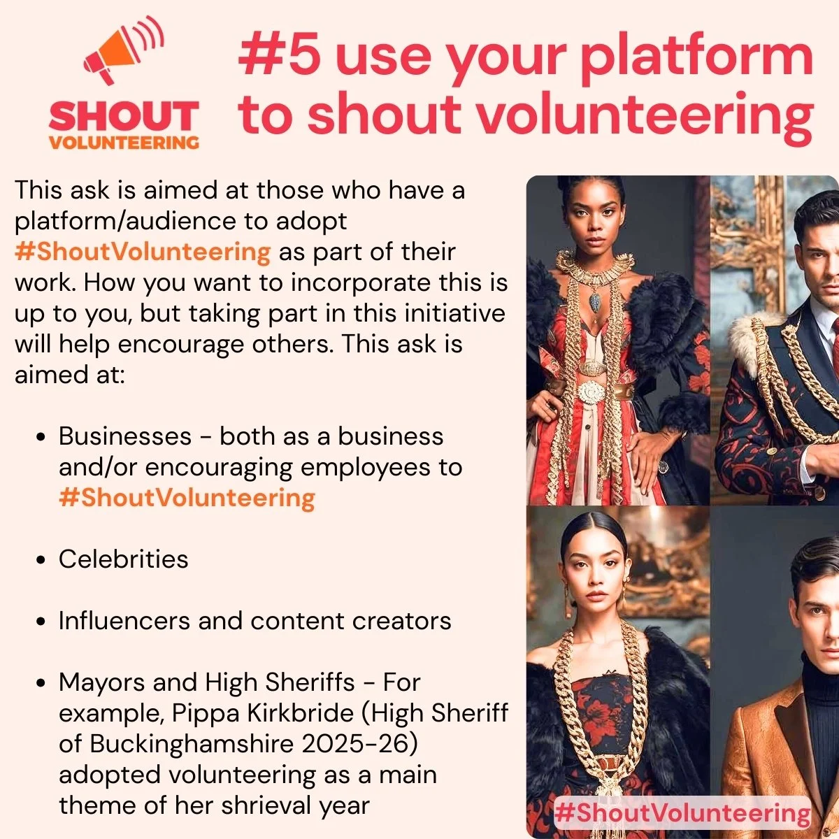 LinkedIn Shout Volunteering 7 Asks #5 use your platform audience to shout volunteering