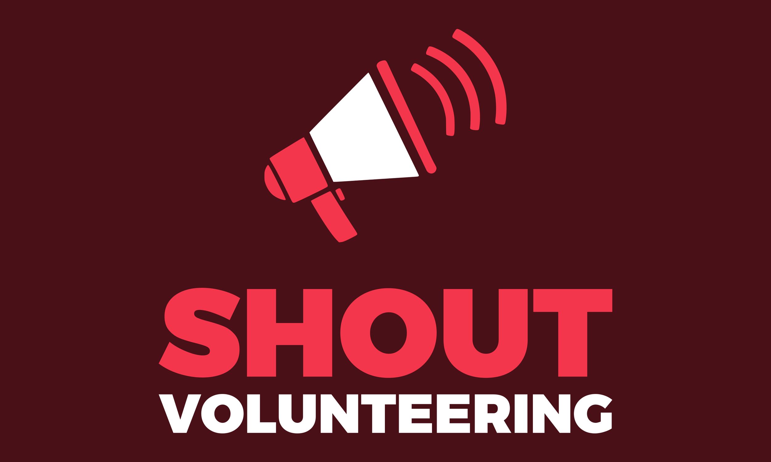 Shout Volunteering Logo Dark Background