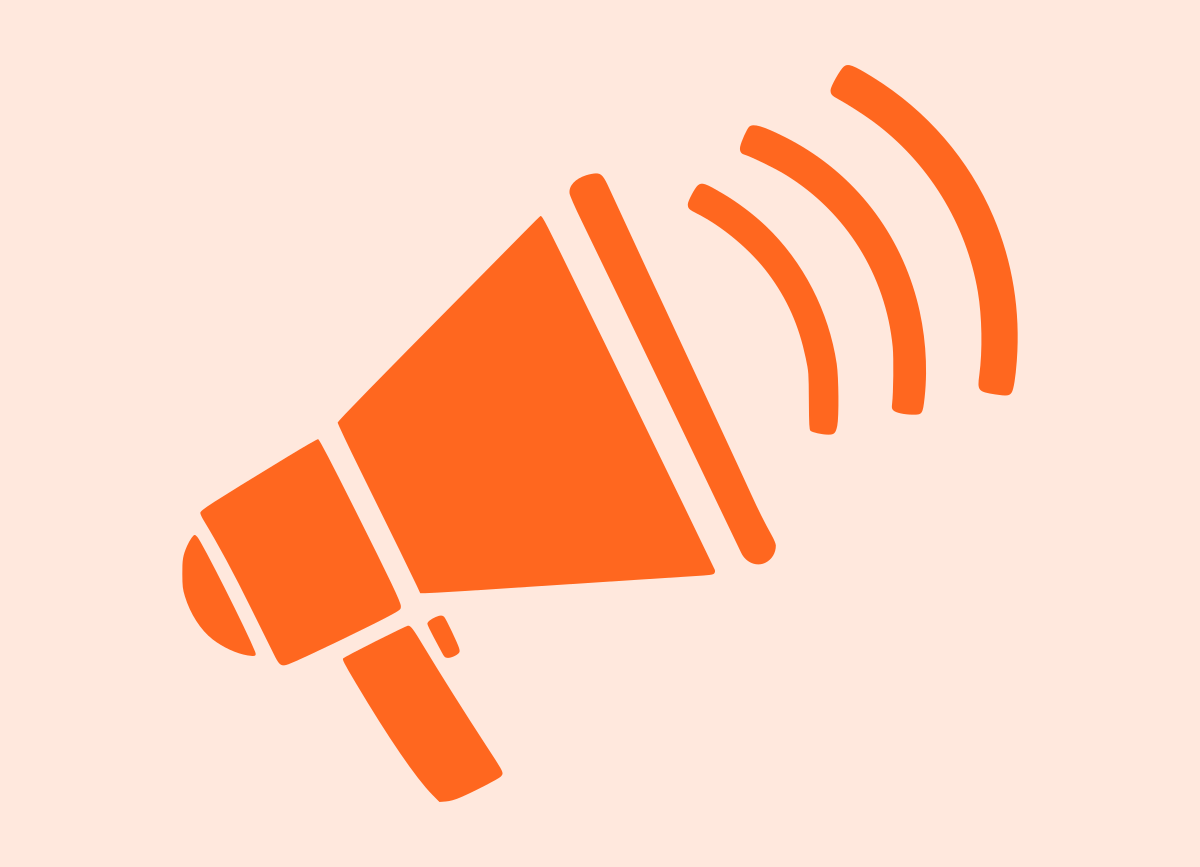 Shout Volunteering Megaphone Icon Orange