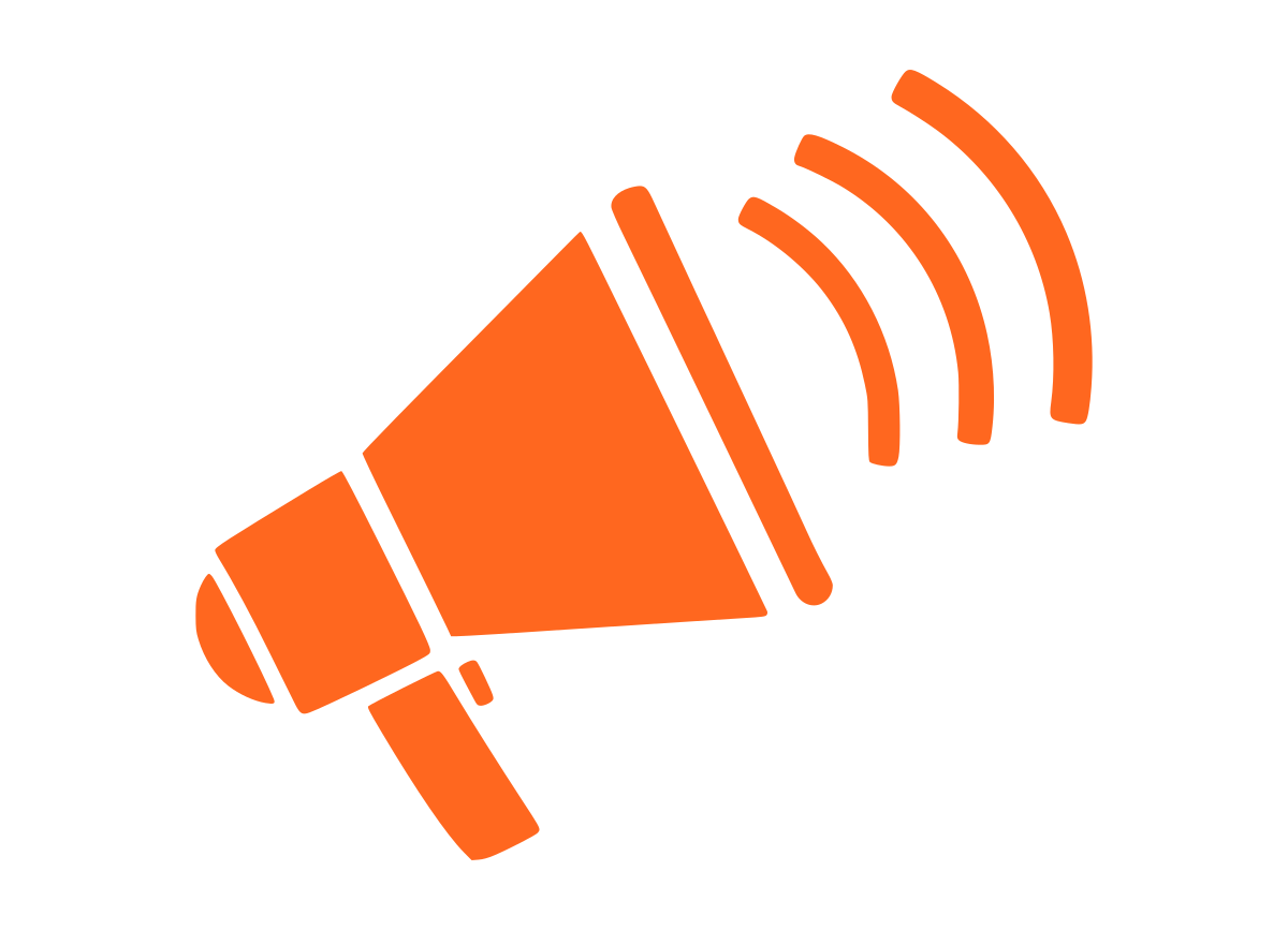 TRANSPARENT Shout Volunteering Megaphone Icon Orange
