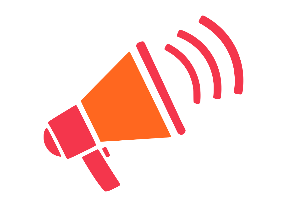 Shout Volunteering Megaphone Icon White Background