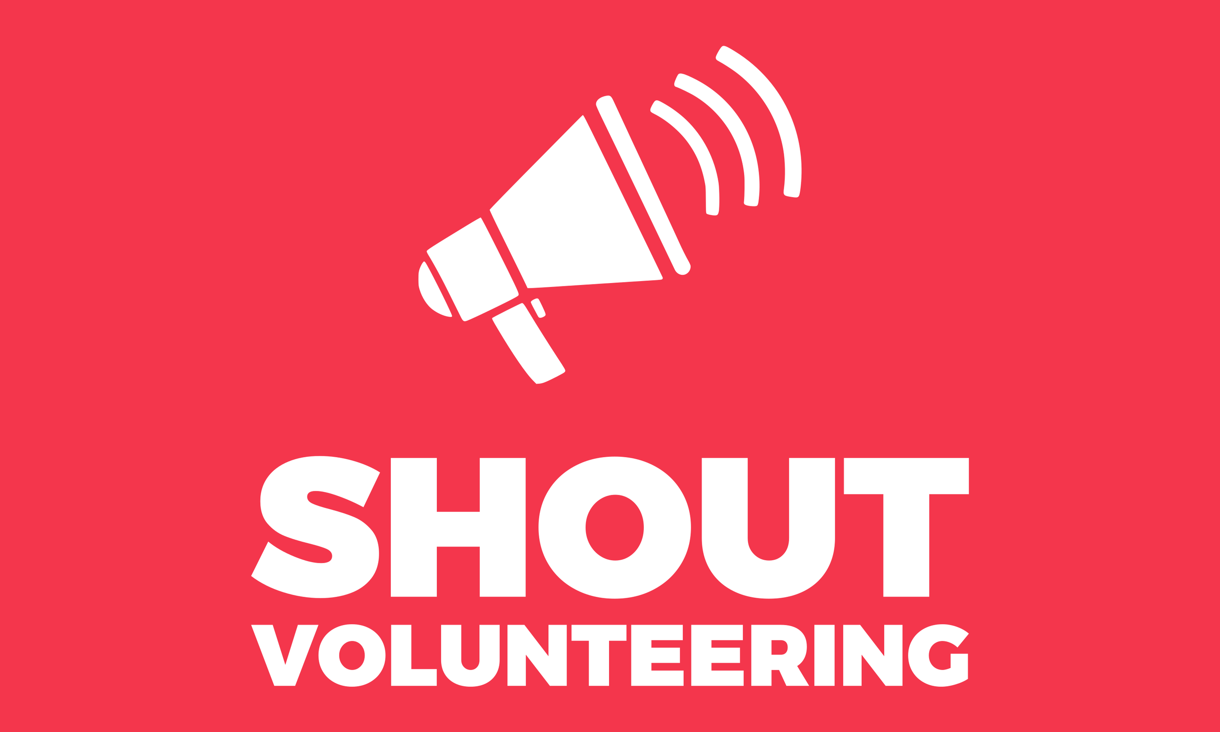 Shout Volunteering Logo Pink White