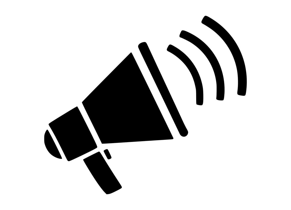 Shout Volunteering Megaphone Icon Black