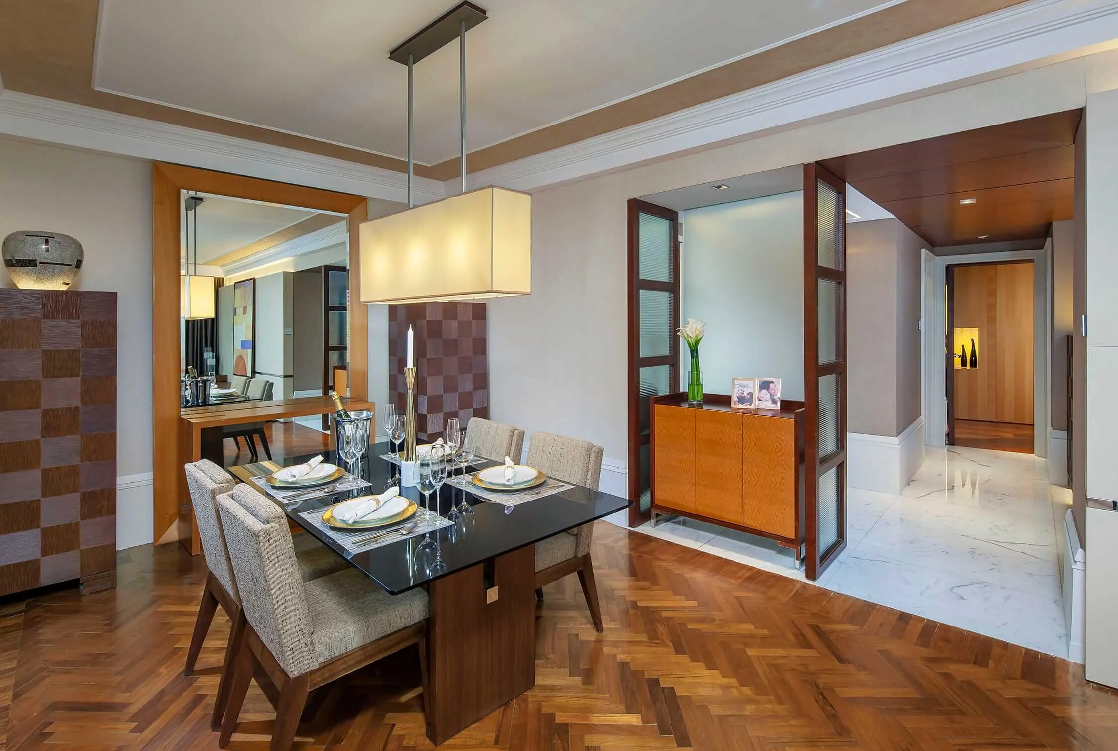 Pacific Place Apartments Dining Area Hong Kong Luxury Serviced Apartments Admiralty