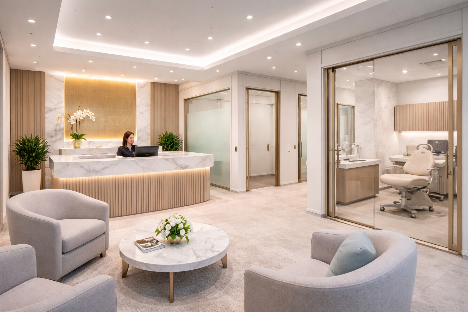 Luxury medical and professional space construction in Vancouver with modern design, premium finishes, and expert craftsmanship, creating functional, compliant, and high-end environments that enhance client experience and operational efficiency.