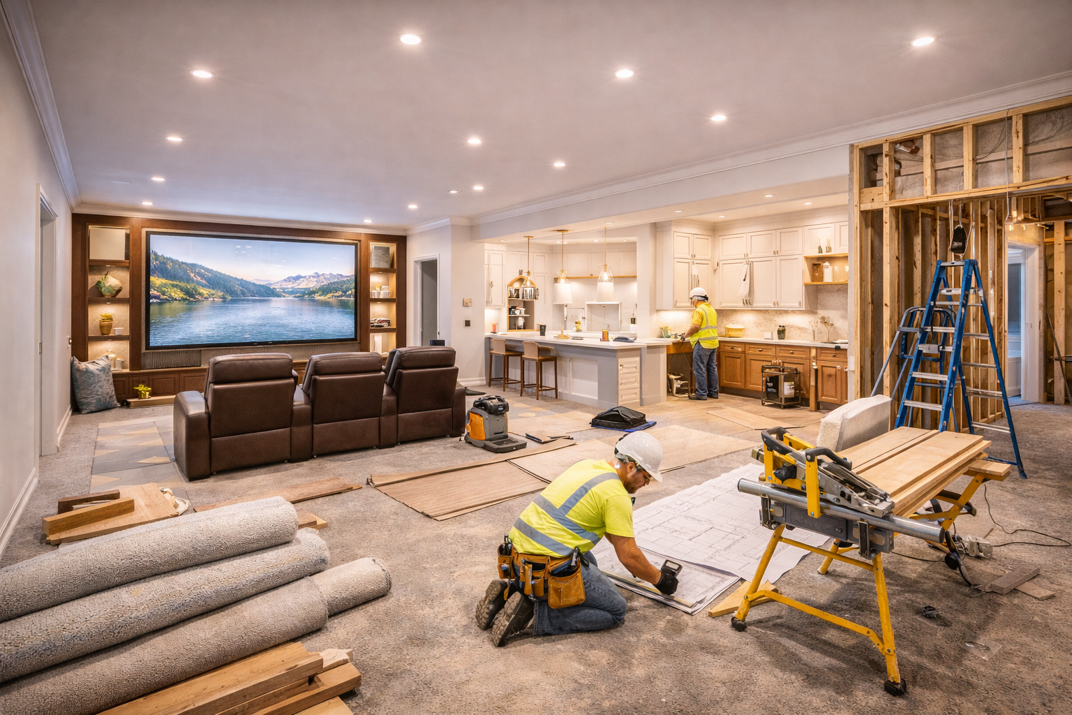Basement remodeling in Vancouver converting unfinished basements into functional living areas
