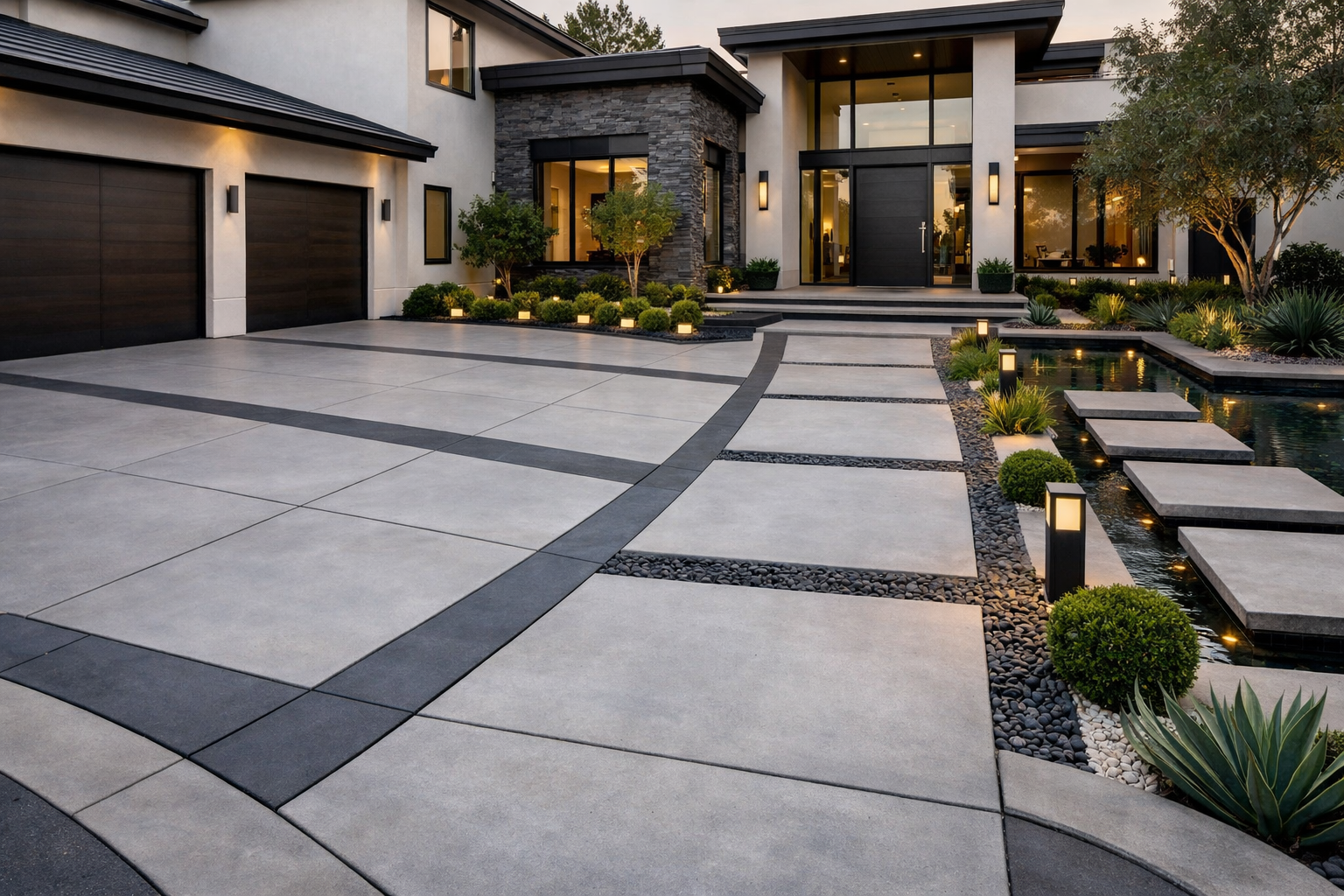 Concrete driveways and walkways in Vancouver BC featuring clean finishes, proper grading, and reinforced installation for durable, slip-resistant residential and commercial surfaces.