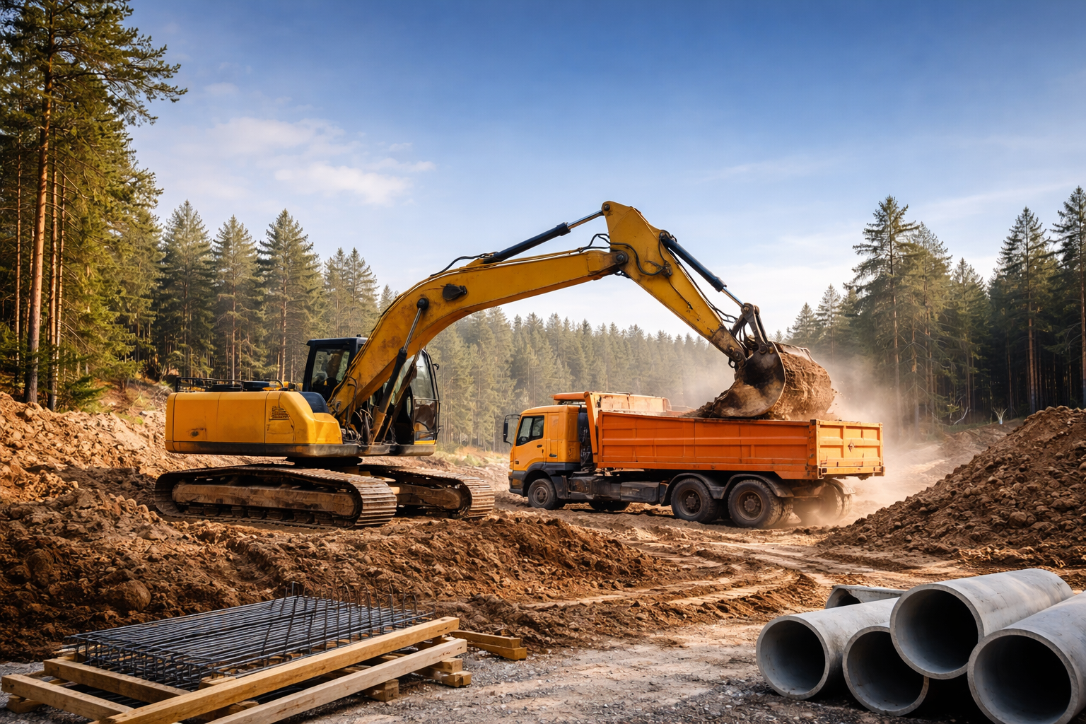 Site preparation and excavation for luxury home construction in Vancouver