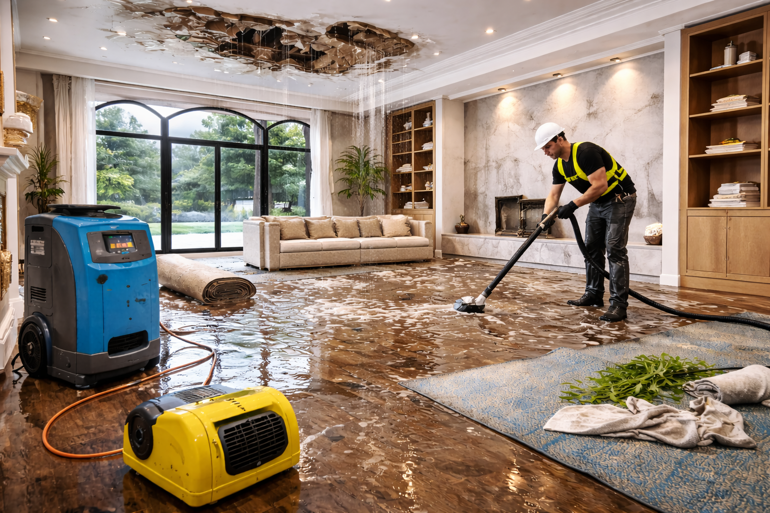 Water damage restoration in Vancouver repairing flooded homes and restoring interior structures